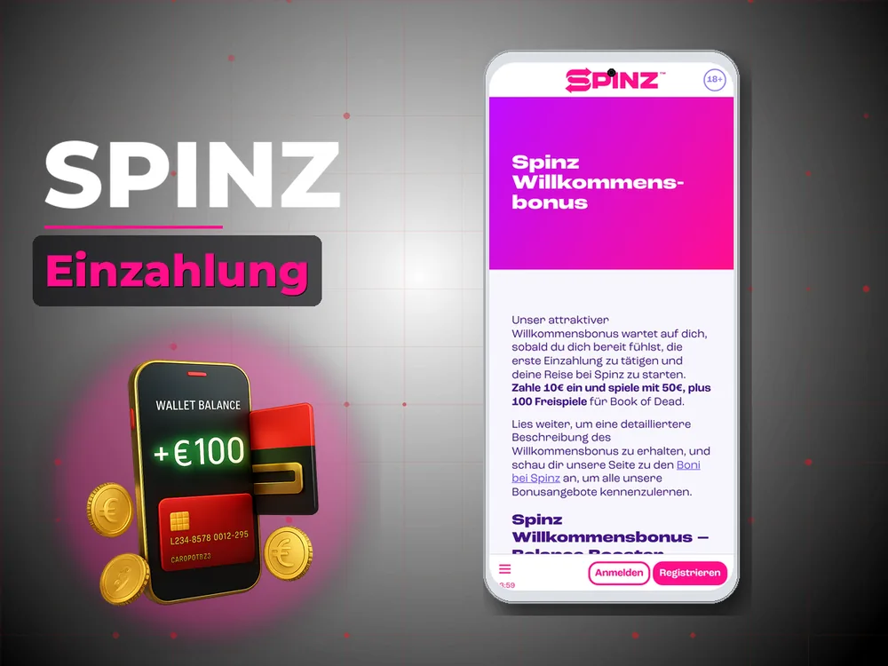 Spinz - Einzahlung