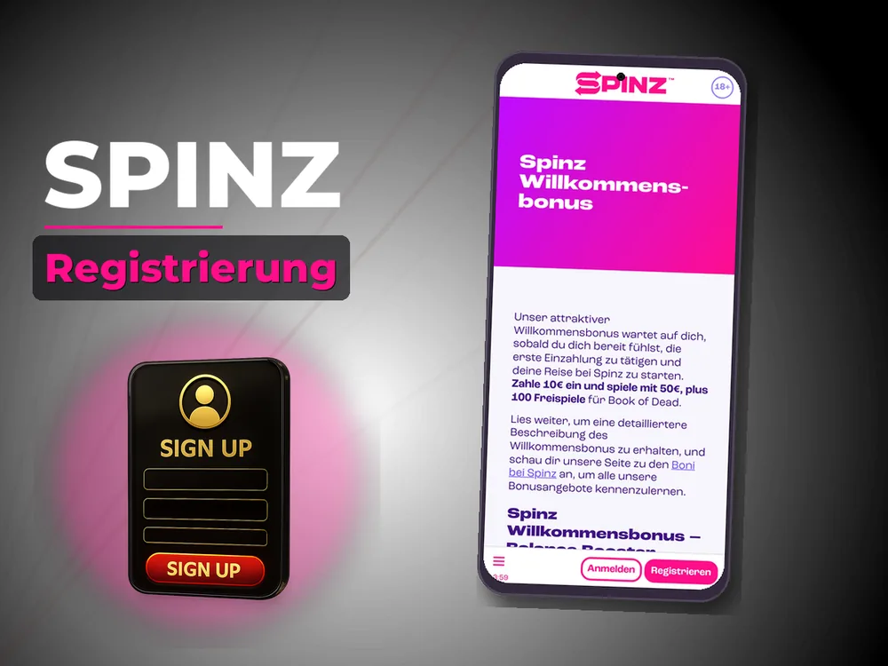 Spinz - Registrierung